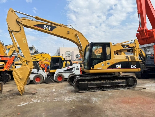 Maquinaria de construcción de segunda mano CAT Caterpillar 320C Excavadora hidráulica de rastreo 20 toneladas