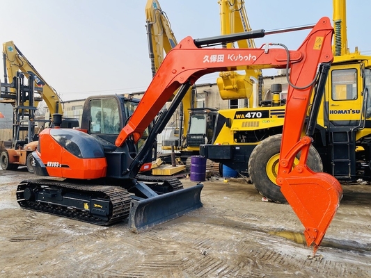 8 toneladas original japonés usado Kubota KX183 Excavadora de rastreo con 47,8 KW de potencia del motor y 0,31 m3 de capacidad de cubo