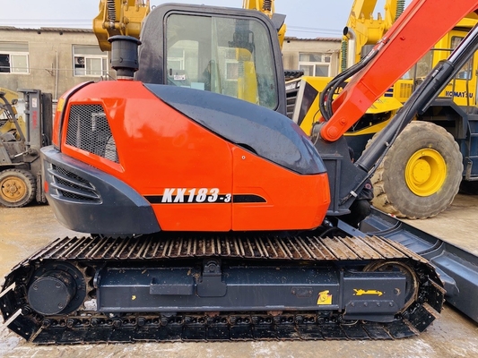 8 toneladas original japonés usado Kubota KX183 Excavadora de rastreo con 47,8 KW de potencia del motor y 0,31 m3 de capacidad de cubo