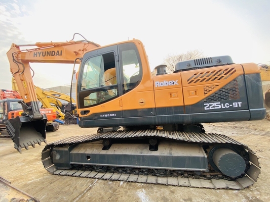 Excavadora Hyundai R225 de segunda mano de 22 toneladas con potencia de motor de 112 KW y capacidad de cubo de 1,05 m3