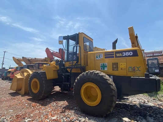 5-6 toneladas de segunda mano Komatsu WA380-3 Cargador de ruedas Cargador delantero usado