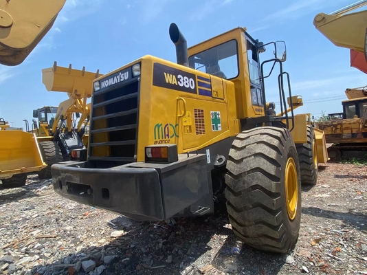 5-6 toneladas de segunda mano Komatsu WA380-3 Cargador de ruedas Cargador delantero usado