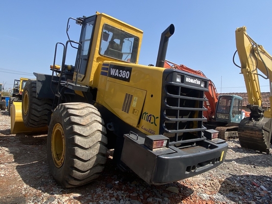 5-6 toneladas de segunda mano Komatsu WA380-3 Cargador de ruedas Cargador delantero usado