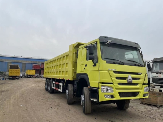 Usado HOWO SINOTRUK camión de basura 8x4 de segunda mano HOWO 375 HP camión de tirón para la venta