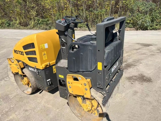 3 toneladas de vibración rodante de segunda mano, usado SDLG RD730 compactador de rodantes vibratorios para equipos pesados