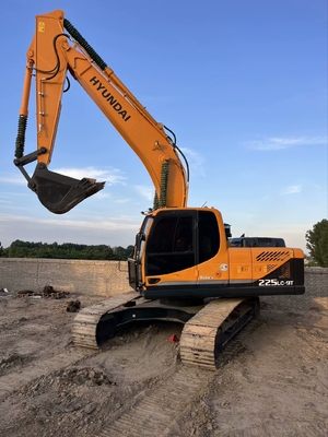 22 toneladas de segunda mano Hyundai R225 Excavadora Crawler Usada 112 KW Potencia del motor y 1,05 M3 Capacidad de cubo