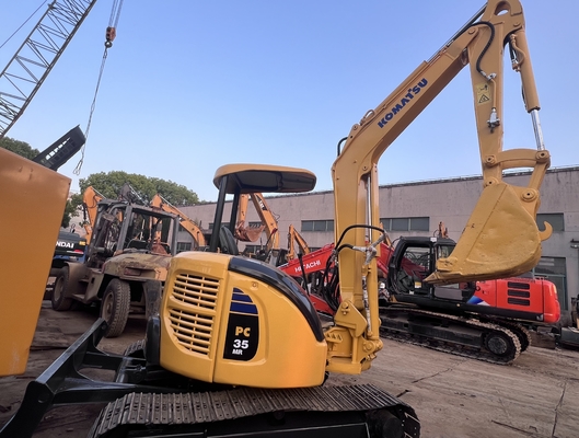 Mini Excavadora Usada Komatsu PC35MR Excavadora de rastreo Excavadora de segunda mano Maquinaria de construcción