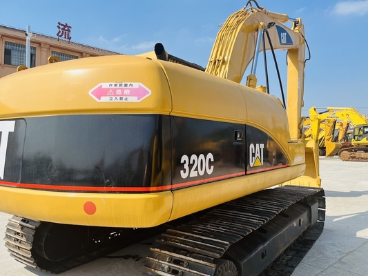 Excavadora de segunda mano de tipo CAT 320C con profundidad máxima de excavación de 6550 mm y modelo de motor CAT 3066