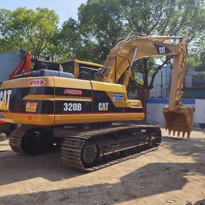 Excavadora original CAT 320B de segunda mano, Caterpillar Excavadora de rastreo usada de 20 toneladas con motor CAT 3066T de Caterpillar
